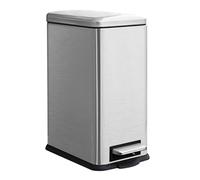 JM ·YIPENG poubelle de salle de bains 17l, poubelle de cuisine avec couvercle souple, poubelle à pédale mince avec seau intérieur amovible, adapté pour salle de bains, cuisine, chambre à coucher