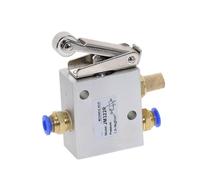 JM322R Valve mécanique pneumatique à 2 positions, 3 voies, filetage femelle 1/4 pouce, levier à galet avec silencieux, 1 pièce(6MM)