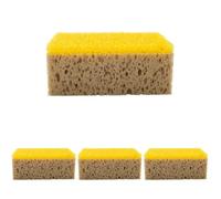 Jmb+ JMBPLUS 9994 - Éponge Double Face Spéciale Insectes de 20 cm - pour Retirer Les Insectes Morts et collés sur la carrosserie de Votre Voiture, Jaune (Lot de 4)