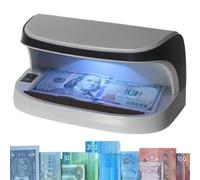 JMbpkduHs Détecteur De Faux Billets, Rechargeable, Léger, Détecteur De Faux Billets avec Loupe De Micro-Impression, Auto on/Off, Lumière LED Vérification des Devises