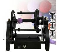 JMbpkduHs Rouet électrique, Mini Rouet à Laine, Machine à Filer Le Coton, 800 TR/Min, Commutation Avant Et Arrière, 3 Bobines, pour Le Tissage De Fils, Le Mélange De Mèches,Black