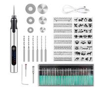 JMbpkduHs Stylo De Gravure Rechargeable USB - Mini Graveur électrique DIY - Régulation De Vitesse à 3 Vitesses - Outil De Gravure sans Fil - pour Bijoux, Bois, Verre, Pierre,A