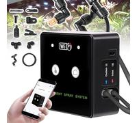 JMbpkduHs Système D'arrosage Intelligent pour La Forêt Tropicale, Système De Brumisation WiFi Rotatif à 360°, Kit De Pulvérisation Intelligent pour L'humidification,5m2nozzles