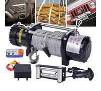 JMbpkduHs Treuil Hydraulique De 9 500 à 20 000 LB avec Câble en Acier Robuste De 24 M, Engrenage Planétaire à 2 étages pour Véhicule Tout-Terrain, Bateau, ATV, SUV,12v-9500lbs