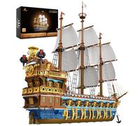 JMBricklayer 40103 Blocs de Construction à Pince pour Bateau Pirate, kit de Blocs de Construction de la Flotte Royale du Soleil, Collection de modèles de navires pour Adultes et Enfants