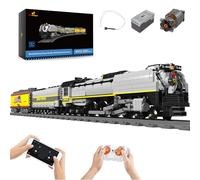 JMBricklayer Blocs de construction RC pour adultes, 51112 locomotive à vapeur UP844 avec lumières, ensemble de construction de train miniature, jouets de véhicule de loisirs, cadeaux pour adolescents