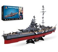 JMBricklayer Cuirassé Bismarck 60015 - Kit de Construction 2537 Pièces, Modèle de Navire de Guerre WWII pour Adultes, Décoration MOC Maison & Bureau, Cadeau pour Adolescents et Adultes 14+