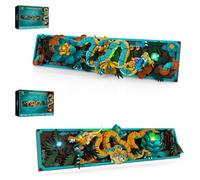 JMBricklayer Ensemble de Construction Carreaux de Dragon Mythique avec Lumières Adultes 70020+70019