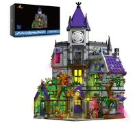 JMBricklayer Ensemble de construction de maison château médiéval pour adultes, idée modèle de maison jouet de construction avec lumières LED, manoir mystère médiéval à collectionner ou décoration de