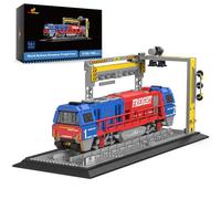 JMBricklayer Ensemble de construction de train de marchandises avec voie de train 51106, modèle de locomotive diesel G2000, modèle de locomotive diesel classique de train européen à collectionner,