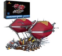 JMBricklayer Ensemble de jouets de construction de dirigeable 70137, ensemble de construction de dirigeable médiéval pour adulte garçon, modèle de bateau Marteau d'orgrim, ensemble de présentation et