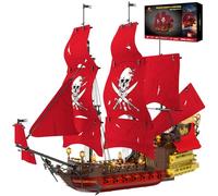 JMBricklayer Kit de Construction de Bateau Pirate avec Lumière pour Adultes, Maquette de Bateau Pirate Revenge 40003, Collection Décoration Maison Bureau, Cadeau pour Adultes Fans de Pirates