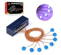 JMBricklayer Kit de Construction Lumineux LED, Briques 2x6 Bleues Lumineuses avec capteur de lumière, Accessoires d'éclairage à Monter soi-même, compatibles avec Les principales Marques