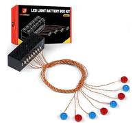 JMBricklayer Kit de Construction Lumineux LED, Briques 2x6 Rouge et Bleu Lumineuses avec capteur de lumière, Accessoires d'éclairage à Monter soi-même, compatibles avec Les principales Marques