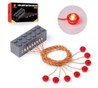 JMBricklayer Kit de Construction Lumineux LED, Briques 2x6 Rouge Lumineuses avec capteur de lumière, Accessoires d'éclairage à Monter soi-même, compatibles avec Les principales Marques
