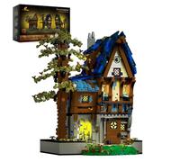 JMBricklayer - Maison de construction médiévale magique avec éclairage LED rétro - Kit de construction 30123 - Maison d'exposition de collection pour adultes et adolescents (2095+ pièces)
