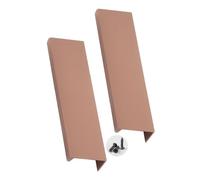 JMCXSM592 2 pièces Poignée de porte Armoire Coloré Chambre d'enfant Poignées pour placards Caché tirette Invisible Bouton Meuble Aluminium Poignet Tiroirs Angle droit,Tirer Dressing (café,100mm)