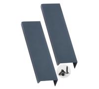 JMCXSM592 2 pièces Poignée de porte Armoire Coloré Chambre d'enfant Poignées pour placards Caché tirette Invisible Bouton Meuble Aluminium Poignet Tiroirs Angle droit,Tirer Dressing (bleu,200mm)