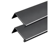 JMCXSM592 2 pièces poignée de tirette Invisible Bouton de Meuble Aluminium Poignées pour placards Caché poignée de porte Armoire Angle droit Poignet Tiroirs,Tirer Dressing (noir,1000mm)