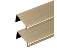 JMCXSM592 2 pièces poignée de tirette Invisible Bouton de Meuble Aluminium Poignées pour placards Caché poignée de porte Armoire Angle droit Poignet Tiroirs,Tirer Dressing (Bronze brossé,800mm)