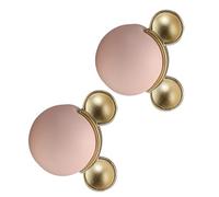 JMCXSM592 2 pièces Poignées placards Céramique en alliage de zinc pour chambres d'enfants tirette Forme de dessin animé mignon Bouton Meuble porte Armoire,Poignet Tiroirs (rose,Souris)