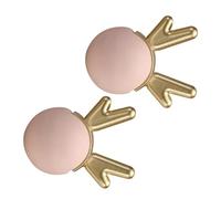 JMCXSM592 2 pièces Poignées placards Céramique en alliage de zinc pour chambres d'enfants tirette Forme de dessin animé mignon Bouton Meuble porte Armoire,Poignet Tiroirs (rose,Fauve)