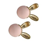 JMCXSM592 2 pièces Poignées placards Céramique en alliage de zinc pour chambres d'enfants tirette Forme de dessin animé mignon Bouton Meuble porte Armoire,Poignet Tiroirs (rose,Lapin)