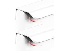 JMCXSM592 2 pièces Poignées pour placards Caché poignée de tirette Chambre d'enfant Invisible Bouton de Meuble Aluminium poignée de porte Armoire Coloré Poignet Tiroirs,Tirer Dressing (Blanc,500mm)