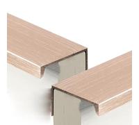 JMCXSM592 2 pièces Poignées pour placards Caché poignée de tirette Invisible Bouton de Meuble Aluminium poignée de porte Armoire Angle droit Poignet Tiroirs,Tirer Dressing (Or Rose,400mm)