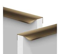 JMCXSM592 2 pièces Poignées pour placards Caché,poignée de tirette Invisible,Bouton de Meuble Coin rond,poignée de porte Armoire,Poignet Tiroirs,Tirer Dressing (Cuivre,Pas du trou 160mm)