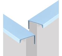 JMCXSM592 2 pièces Poignées pour placards Caché tirette Chambre d'enfant Invisible Bouton Meuble Aluminium poignée de porte Armoire Coloré Poignet Tiroirs Angle droit,Tirer Dressing (Bleu,150mm)