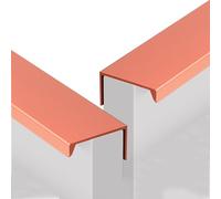 JMCXSM592 2 pièces Poignées pour placards Caché tirette Chambre d'enfant Invisible Bouton Meuble Aluminium poignée de porte Armoire Coloré Poignet Tiroirs Angle droit,Tirer Dressing (Orange,150mm)