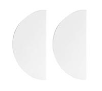 JMCXSM592 2 pièces Poignées pour placards semi-circulaire Poignée de porte Armoire Coloré Chambre d'enfant tirette demi-lune Bouton Meuble Aluminium Poignet Tiroirs,Tirer Dressing (Blanc,200mm)