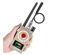 JMDHKK K18+ Détecteur Caméra Espionne, Micro Espion, Champ Magnétique, Écouteurs Espions - Outil de Protection Vie Privée pour Maison, Bureau, Hôtel, Voyages (Doré)