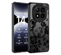 JMDZDL Coque Magnétique pour Xiaomi Redmi Note 14 Pro 5G (Pas pour 4G), Compatible avec MagSafe, Translucide Mat Etui pour Xiaomi Poco X7 5G Motif Rose Dessin Case TPU + PC Rigide Antichoc Housse