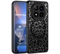 JMDZDL Coque Magnétique pour Xiaomi Redmi Note 15 5G/ 4G, Translucide Mat Etui pour Redmi Note 15 Aesthetic Motif Léopard Dessin Case TPU + PC Rigide Antichoc Housse
