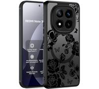 JMDZDL Coque Magnétique pour Xiaomi Redmi Note 15 Pro 5G (Pas pour 4G), Compatible avec MagSafe, Translucide Mat Etui pour Redmi Note 15 Pro 5G Motif Rose Dessin Case TPU + PC Rigide Antichoc Housse