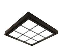 JMEDIC Carré LED Plafonnier en Bois Ferme Encastré Luminaire Lumière Blanche Froide Plafonnier, 20,8 Pouces Lustre Moderne Luminaire pour Couloir Chambre Cuisine