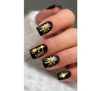 JMEOWIO Flocon De Noel Vacances D'hiver Stickers Ongles Gel Nail Stickers Semi-durci Autocollant Ongle Gel Uv Deco Ongle Nail Art Design Manucure