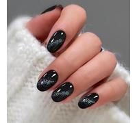 JMEOWIO Halloween Œil de Chat Noir Stickers Ongles Gel Nail Stickers Semi-durci Autocollant Ongle Gel Uv Deco Ongle Nail Art Design Manucure