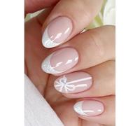 JMEOWIO Nœud Papillon Français De Stickers Ongles Noel Gel Nail Stickers Semi-durci Autocollant Ongle Gel Uv Deco Ongle Nail Art Design Manucure