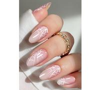 JMEOWIO Rose Crème Halloween Stickers Ongles Gel Nail Stickers Semi-durci Autocollant Ongle Gel Uv Deco Ongle Nail Art Design Manucure