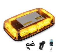 JMEST LEAD Lumières stroboscopiques ambre sans fil avec Base magnétique, lumière de balise de secours Rechargeable de 48 LED, lumière clignotant de toit pour les véhicules de camions de voiture