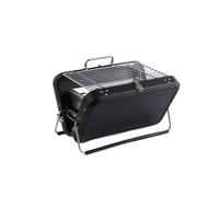 JMEX Portable Barbecue au charbon de bois Petite valise de barbecue portable pour pique-nique en plein air Patio Arrière-cour Randonnée Camping Cuisine-Noir12.4x7.8x2.8inch
