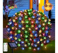 JMEXSUSS Filet lumineux solaire avec fleur (multicolore)