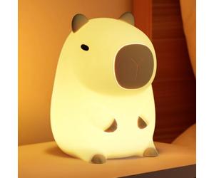 JMG-Myratts Belle veilleuse Capybara à intensité variable, ampoules Kawaii Capybara pour chambre d'enfant, veilleuse en silicone super doux, décoration de chambre d'enfant