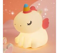 JMG-Myratts Veilleuse licorne pour enfants, minuterie à intensité variable, lampe de chevet pour enfants, décoration pour chambre d'enfant de fille (licorne)