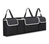 JMGFCW Organisateur de Coffre Arrière de Voiture,pour VW Golf 6 sport 2008-2012,Réglable et Rétractable avec Sangles et Sac de Rangement à suspendre au Siège