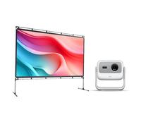 JMGO Nouveau N1S 4K Mini Videoprojecteur, 1700 ISO Lumens + Écran de projecteur 100 Pouces