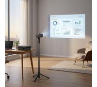 JMGO PicoPlay+ Kit Projecteur LED Kit complet avec projecteur portable Full HD, batterie externe, trépied et mallette, conçu pour des projections